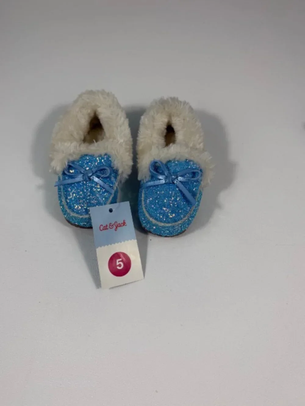 Toddler Girls' Medora Moccasin Slippers - Cat & Jack Blue 5